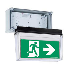 IP66/67 Weatherproof Exit, Surface Mount, L10 Nanophosphate, Clevertest Plus, All Pictograms, Single or Double Sided, Weatherproof Remote Control Gear